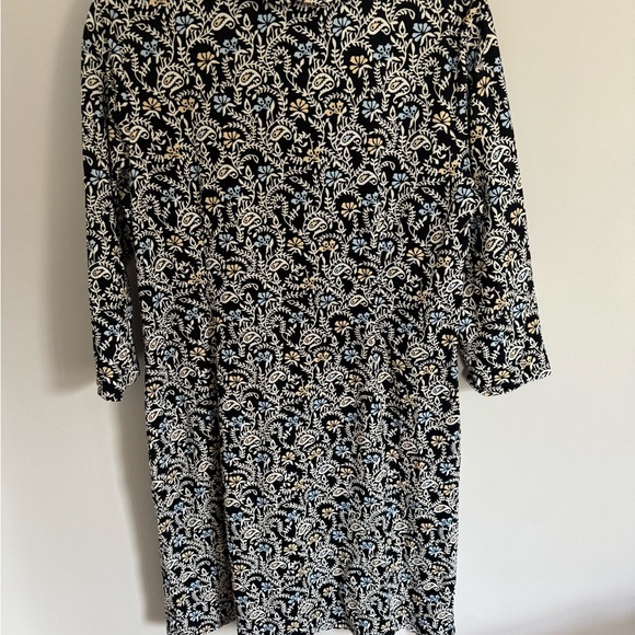 J. McLaughlin ruffle neck 3/4 sleeve Floral paisley size XL dress elegant - Picture 4 of 8